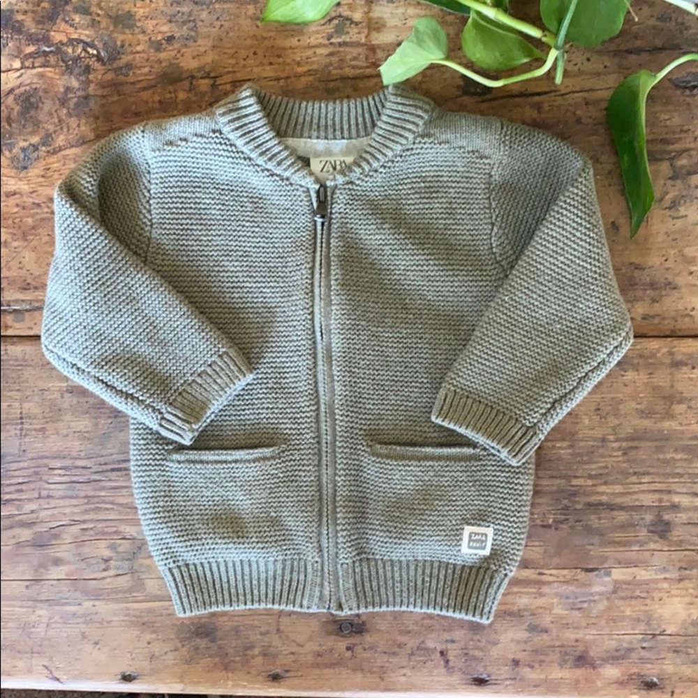 Zara Olive Knit Sweater